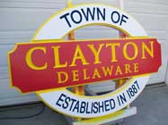 monument style signs for town and community entrances exits and welcome signs