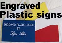 engraved plastic signs and tags