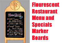 restaurant menu sign